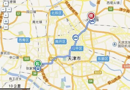 天津地铁路线全图（天津地铁建国道到大毕庄路线）3