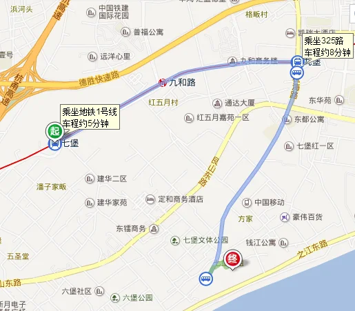 杭州七堡地铁站在哪里（杭州七堡地铁站附近的公交站）