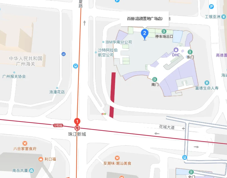 珠江新城地铁站有什么出口哪个出口最方便走去花城广场（员村到高德置广场地铁）2