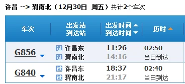 高铁g822经过哪几个站（渭南到许昌高铁）3