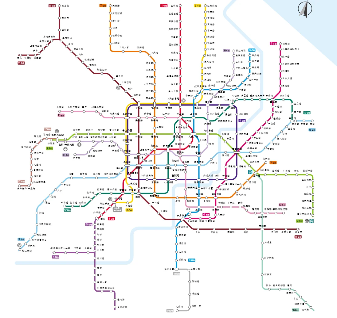 上海地铁1号线每个站名什么(第一条穿越黄浦江的地铁线路)