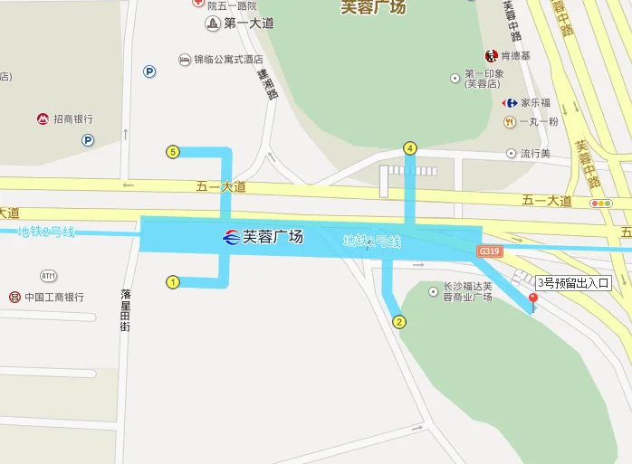 长沙地铁4号线线路图（长沙3号4号地铁线路图）2