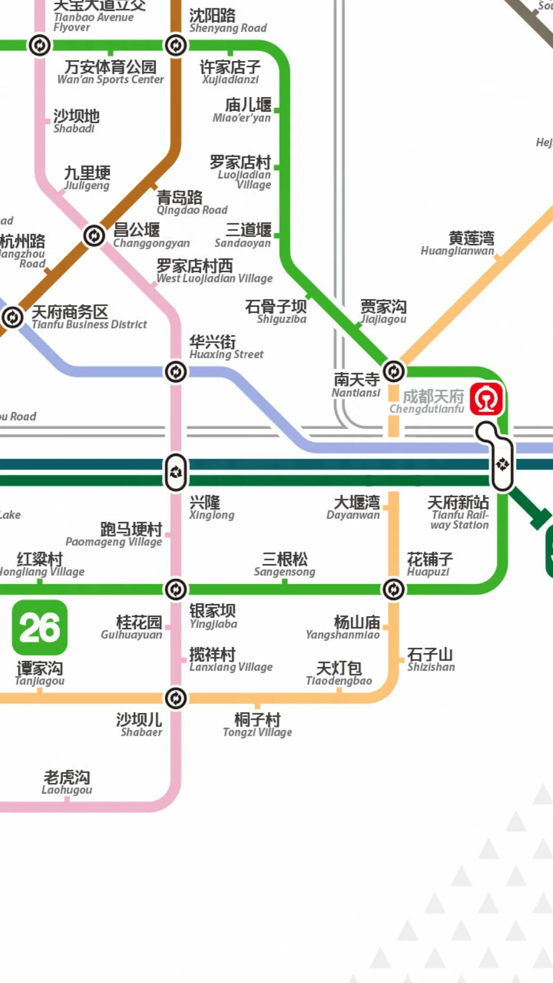 成都地铁规划路线大曝光 市中心26条地铁都过哪儿(成都天府新区在建地铁)3