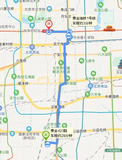 北京地铁线路图(木樨地附近修建的地铁线路)