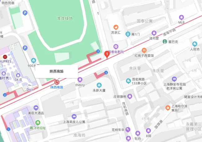 在上海坐地铁几号线到淮海路（上海地铁地铁淮海路到商场路）