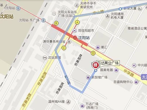 沈阳站地铁口位置（沈阳站东广场地铁）