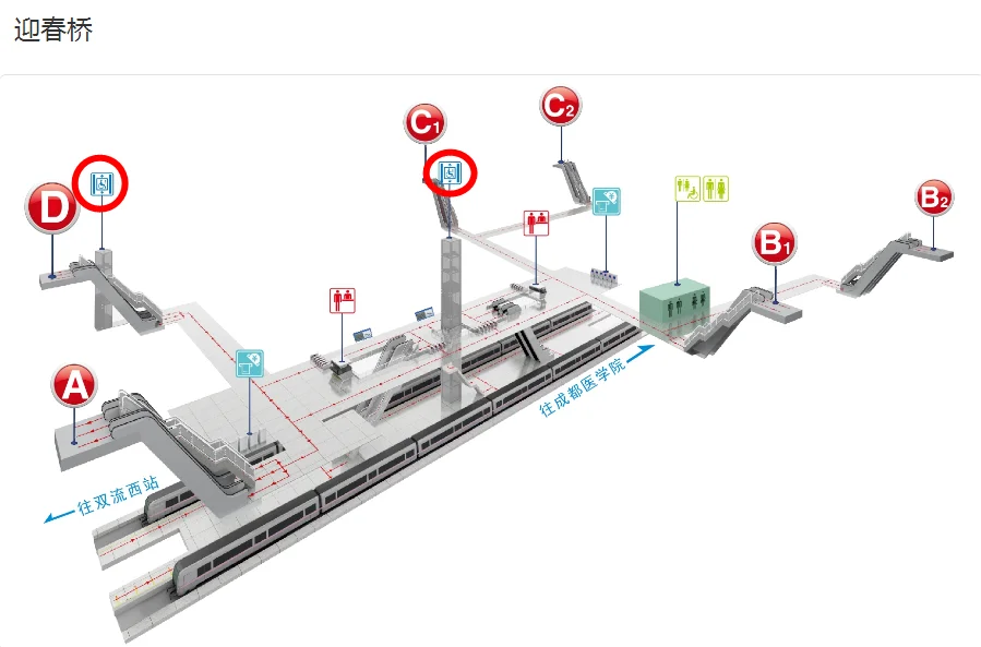 地铁18成都地铁18号线三岔站有无障碍通道每一个站有没有无障碍通道（成都地铁内无障碍电梯）3