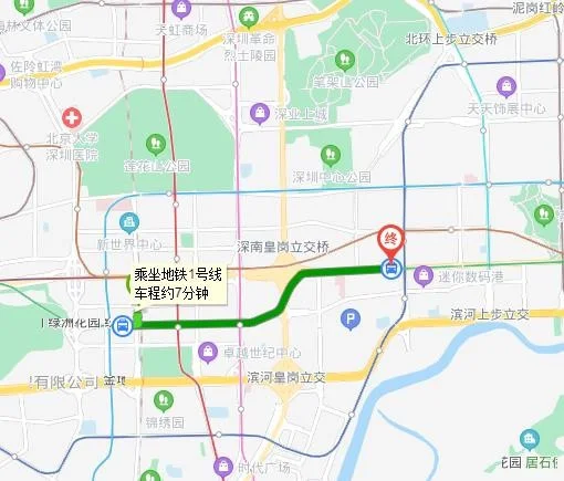 福田地铁站是几号线(福田地铁站到金田路时代广场)2