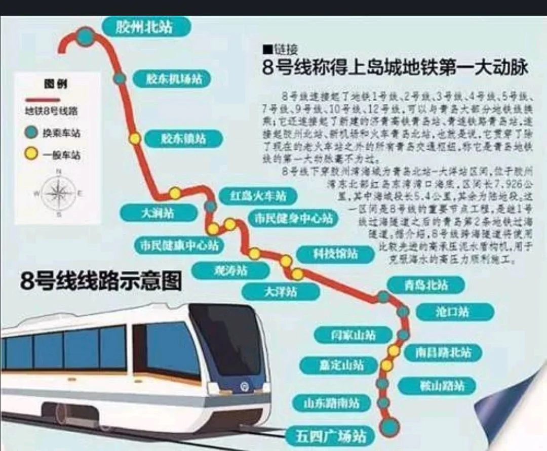 青岛8号地铁起止点（青岛地铁8号线胶州站出口在哪）2