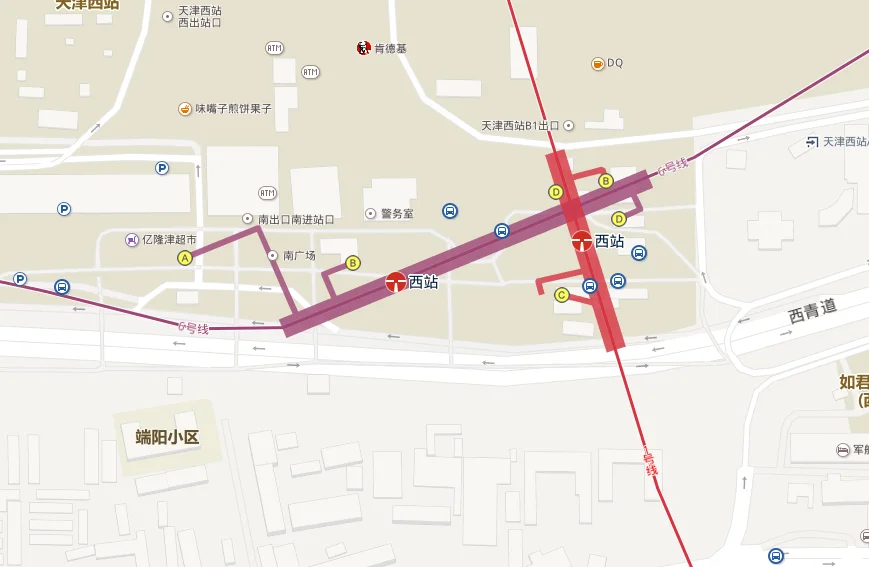 天津地铁六号线西站有几个出口（天津西天津地铁站出口）3