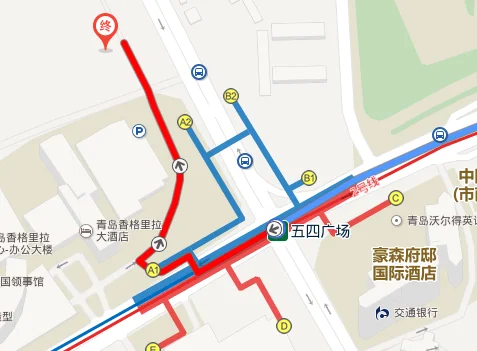 青岛地铁2号线的站点设置(青岛地铁五四站出口)1