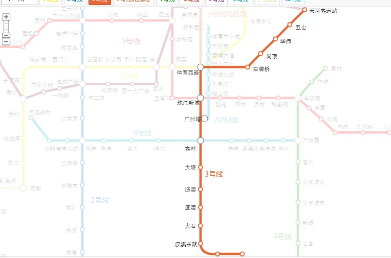 广州地铁三号线运营时间是几点到几点（广州3号地铁站人和站首车时间）