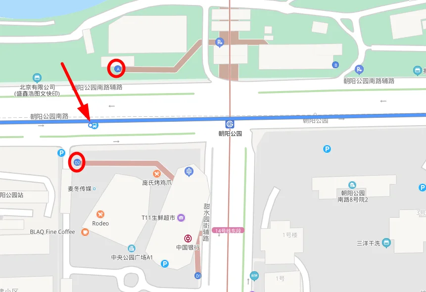 14号地铁在朝阳公园哪个门有站（朝阳公园地铁南门那个出口）