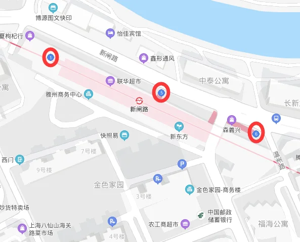上海火车站几号地铁能到（新闸路地铁站到上海火车站地铁站）2