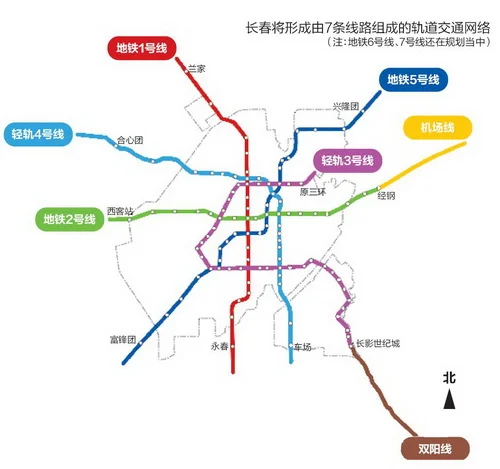 长春地铁一号线站点(长春空港地铁线)