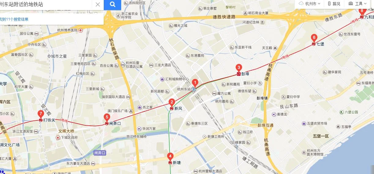 杭州东站怎么坐地铁1号线（杭州东站坐地铁到将村）2
