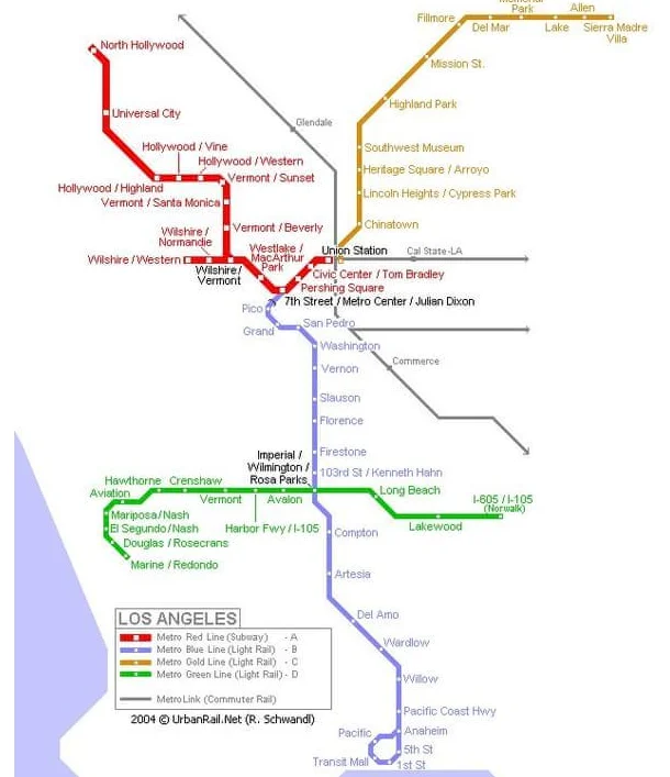 美国有哪些城市有地铁以及兴建时间（洛杉矶地铁新建规划）3