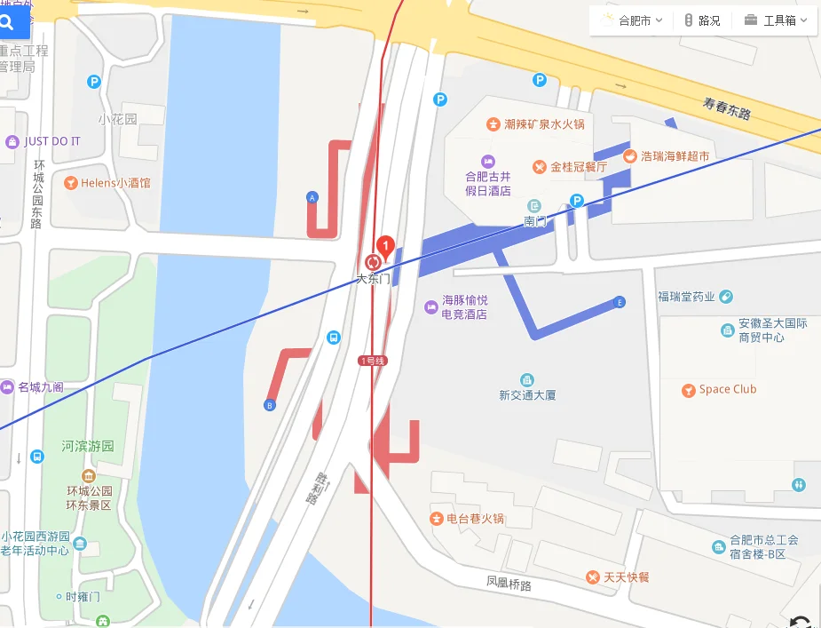 合肥地铁地图（合肥四牌楼地铁站出口图）