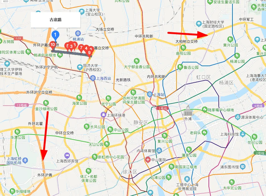在建地铁上海15号线古浪路站1号出口和3号出口规化在什么地方谢谢!(上海古浪路地铁站)3