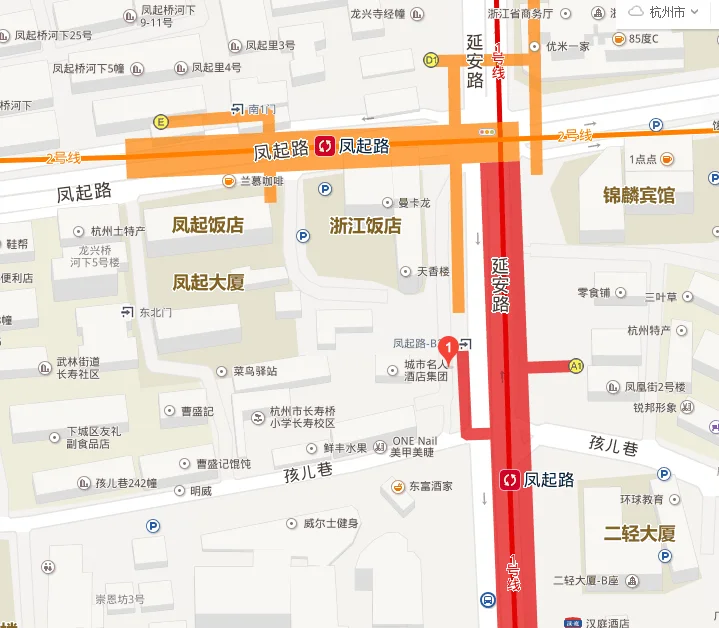 杭州地铁一号线与二号线哪里换乘（杭州地铁二号线转一号）3