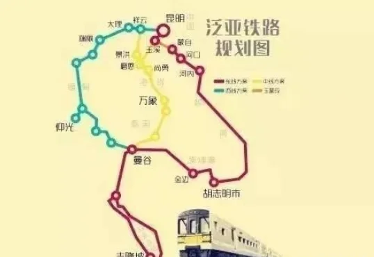 中国到老挝到泰国的铁路线沿线的地形特征(泰国铁路线路)1