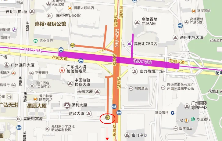 广州珠江新城地铁现有几个出口(珠江新城到岗顶地铁站出口)