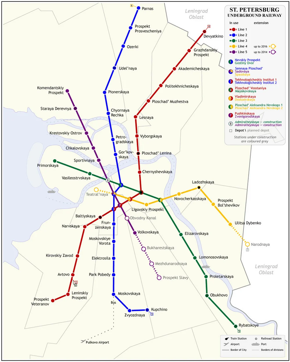 圣彼得堡的地铁里红线绿线到底怎么走啊(圣彼得堡海滨地铁站)3