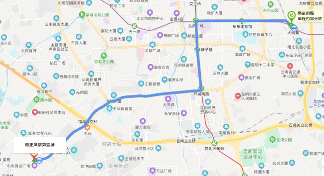 从3号线地铁站大树营坐几路公交南亚风情第壹城（大树营地铁站）