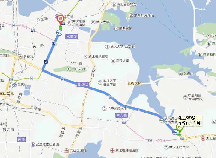 武汉积玉桥地铁站到中北路凯德1818广场（凯德1818地铁哪个出口）2