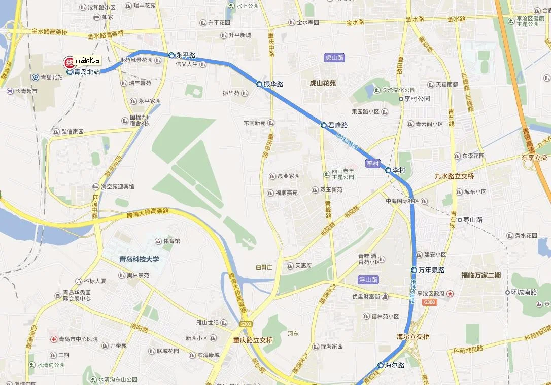 青岛北站到李村地铁时间时刻表(青岛北火车站至李村地铁)3
