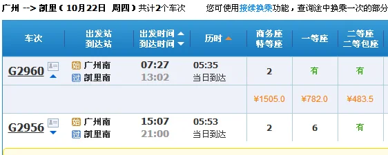 广州南站做高铁到贵州省凯里市榕江县高铁需要多长时间以及费用（广州南到凯里南高铁）2