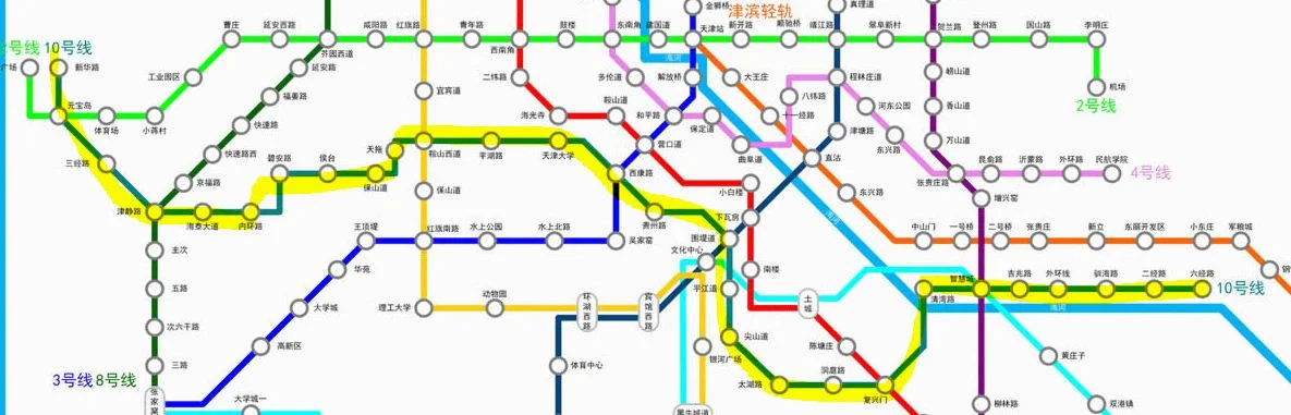 天津地铁5号线线路图（天津市地铁线线路图）2