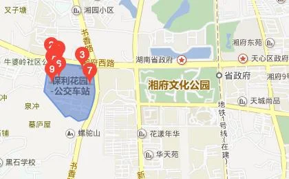 长沙地铁3号线所有站点（长沙保利花园周边地铁站）