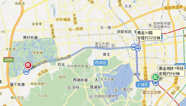 杭州城站坐地铁到西溪湿地怎么走(杭州西溪湿地附近的地铁站)2