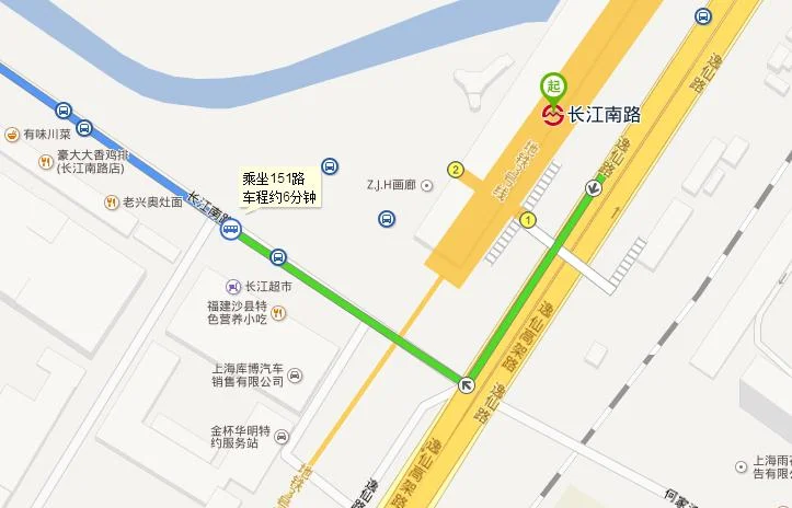 上海地铁3号线长江南路站下去淞南二村出哪个口公交车乘哪路可以到(3号线长江南路地铁站)2