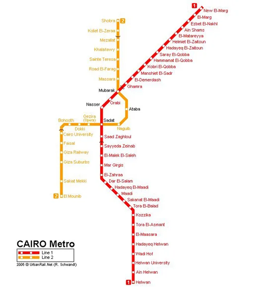 国外哪些国家有地铁（开罗地铁站）3