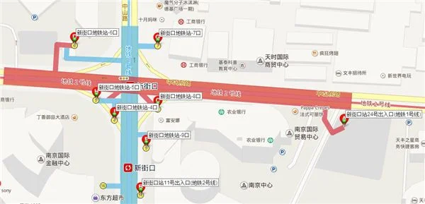 新街口地铁站几号出口出来时德基广场（南京新街口地铁7号）