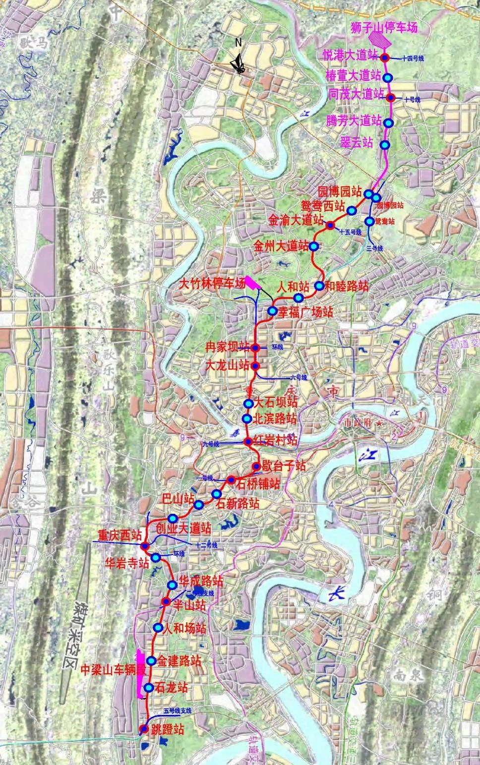 重庆轻轨早上几点开始运行(重庆地铁5号线开车时间)3