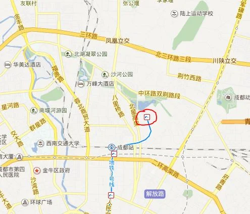 成都地铁12号线分别经过哪些站的地图（升仙湖地铁站位置）