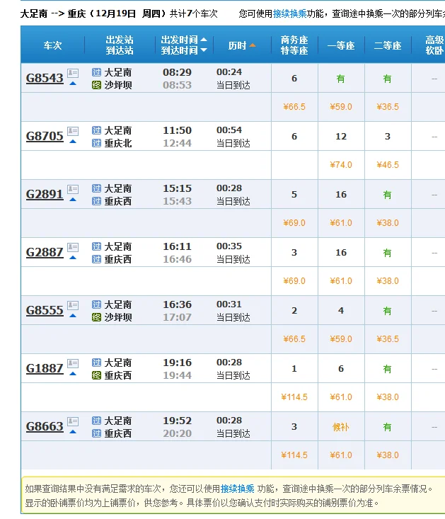 大足到重庆高铁票价（重庆大足高铁）