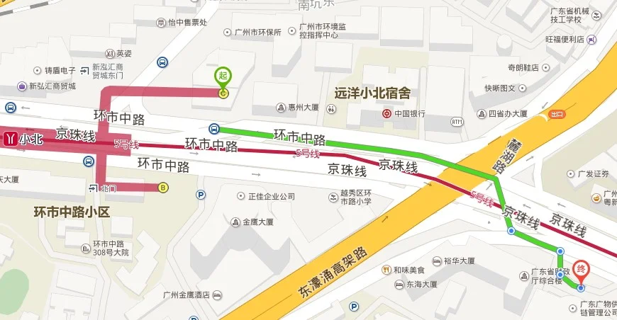 广州地铁的小北站哪个出口可以去北秀大厦往哪个方向走(广州小北地铁站出口)2