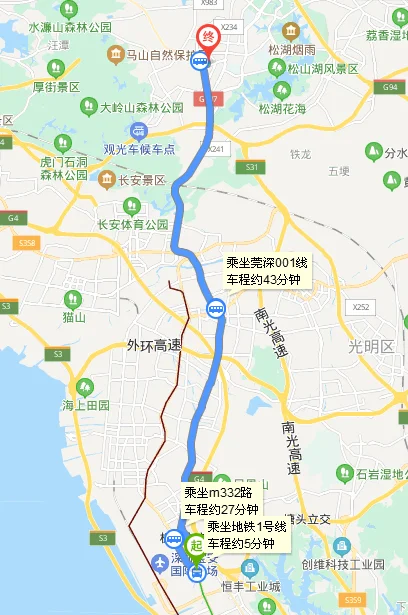 深圳后瑞地铁站到大岭山怎么走捷径（深圳后瑞地铁站周边持色菜馆）2