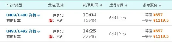 江西赣州高铁到北京南站需要多长时间(江西到北京高铁)2