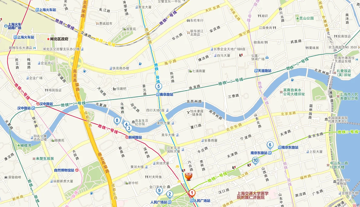 从上海火车站到南京路步行街坐几号地铁（上海火车站到步行街地铁）