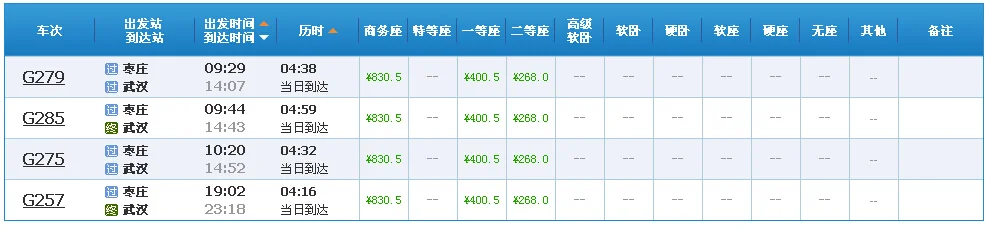 枣庄至武汉的高铁一天有几班(枣庄武汉高铁)3