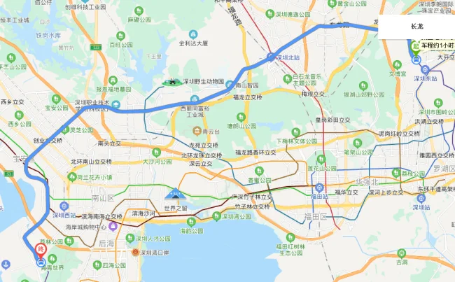 长龙地铁站如何坐地铁到深圳火车站（长龙地铁口C出口）