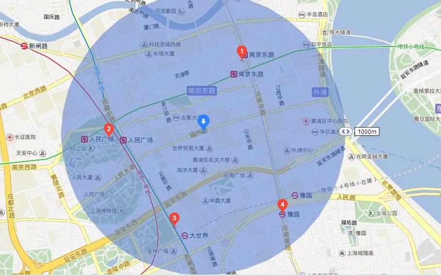 上海地铁二号线几号出口通往福州路上海书城（上海福州路地铁站）2