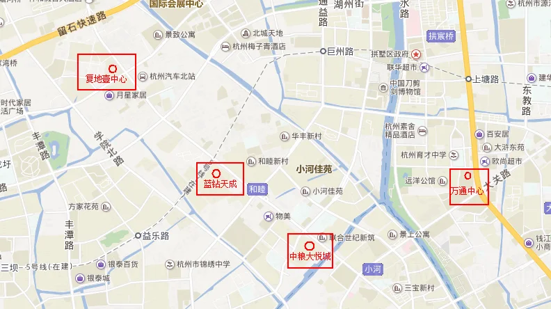 杭州地铁二号线详细线路（杭州2号地铁附近商住楼）3