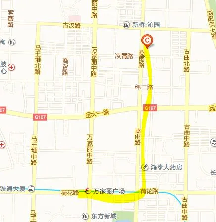 井湾子规化长沙地铁几号线（从井湾子到地铁站）2