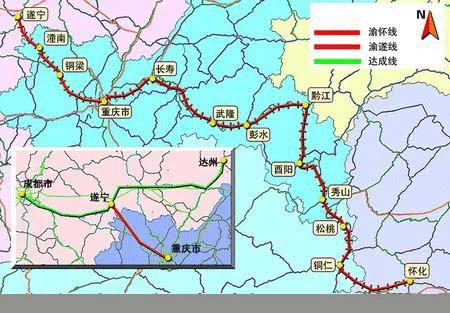 郑渝（郑州至重庆）铁路是中国高速铁路网规划的重要线路初步规划有①线、②线两种方案图甲为郑渝高速（重庆铁路规划图）2